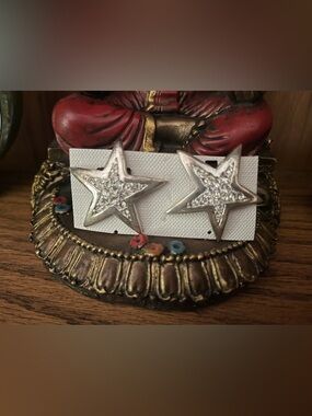 Vintage Silver Star clip ons
